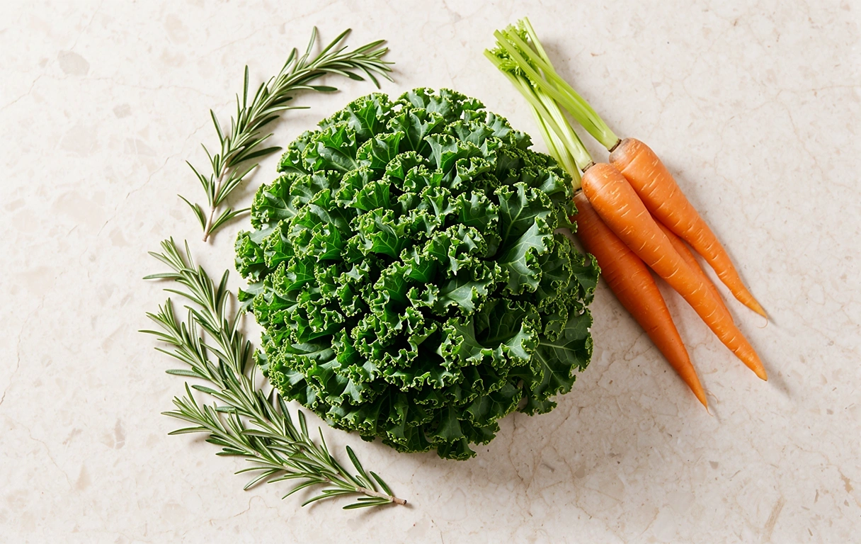 Frische Kräuter und Bio-Gemüse